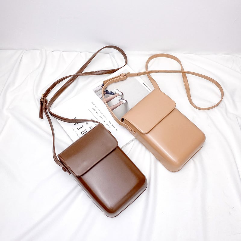 Függőleges, négyzet alakú crossbody táska fedéllel, PU anyag, mobiltelefon rekesz, utcai trend dizájn