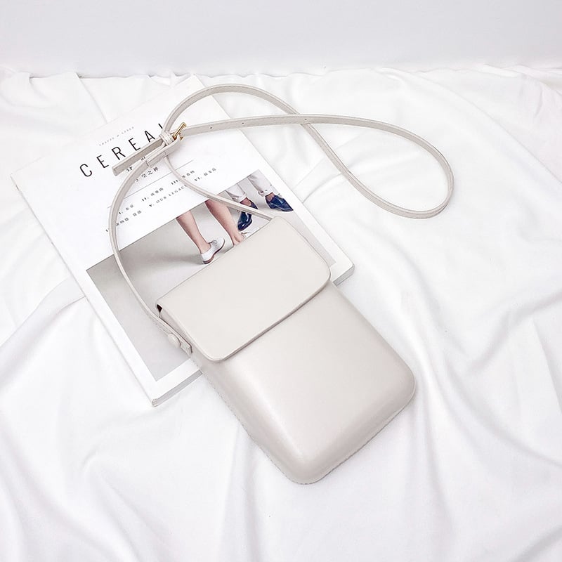Függőleges, négyzet alakú crossbody táska fedéllel, PU anyag, mobiltelefon rekesz, utcai trend dizájn