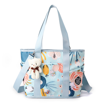 Νάιλον Τσάντα για Μαμάδες, Μεγάλη Χωρητικότητα, Διαχωρισμός Στεγνά-Υγρά, Ελαφριά, Εργονομικό Πίσω Πάνελ, Συμβατή με Καρότσι