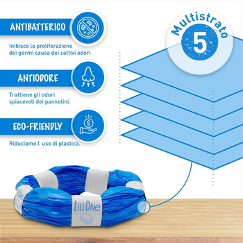 PE sauskelnių šiukšlių dėžei vidinis įdėklas, plokščias burnos, vienkartinis, 72 vnt., įprasto storio, suderinamas su Genie