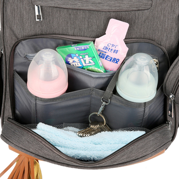 Σακίδιο μαμάς με Oxford ύφασμα, αδιάβροχο, επένδυση πολυεστέρα, ιμάντες με αερόσακο