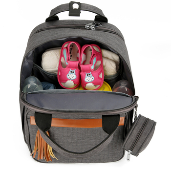 Σακίδιο μαμάς με Oxford ύφασμα, αδιάβροχο, επένδυση πολυεστέρα, ιμάντες με αερόσακο