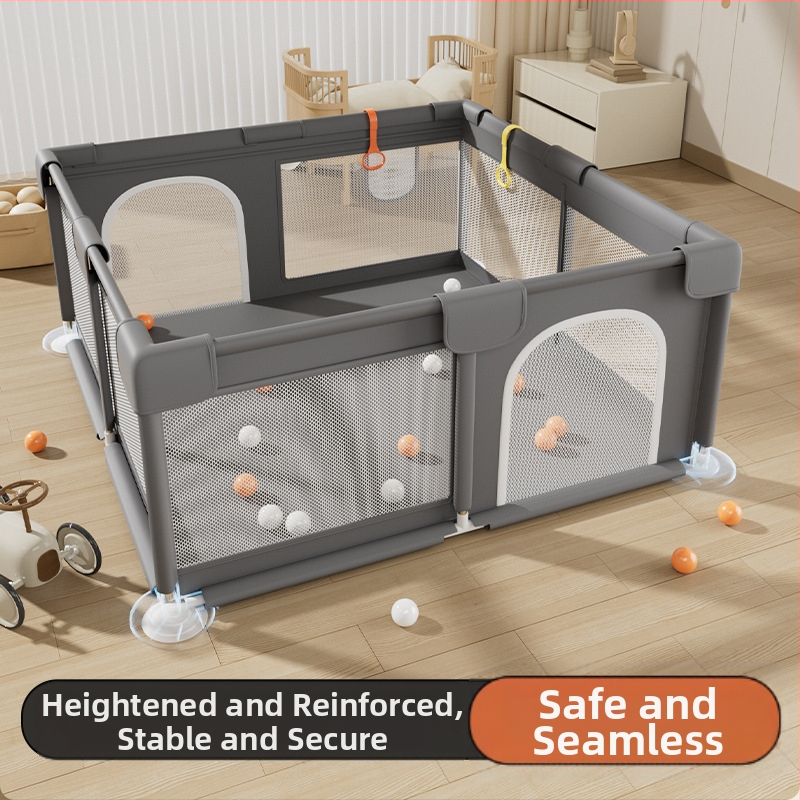 Παιδικό φράγμα παιχνιδιού με ενσωματωμένο σκηνάκι και στρωματάκι για σέρνισμα – εσωτερικό φράγμα ανάπτυξης δεξιοτήτων (Υλικό: ύφασμα από ανοξείδωτο χάλυβα; Ηλικία: 3-6 ετών; Μάρκα: Dino Child)