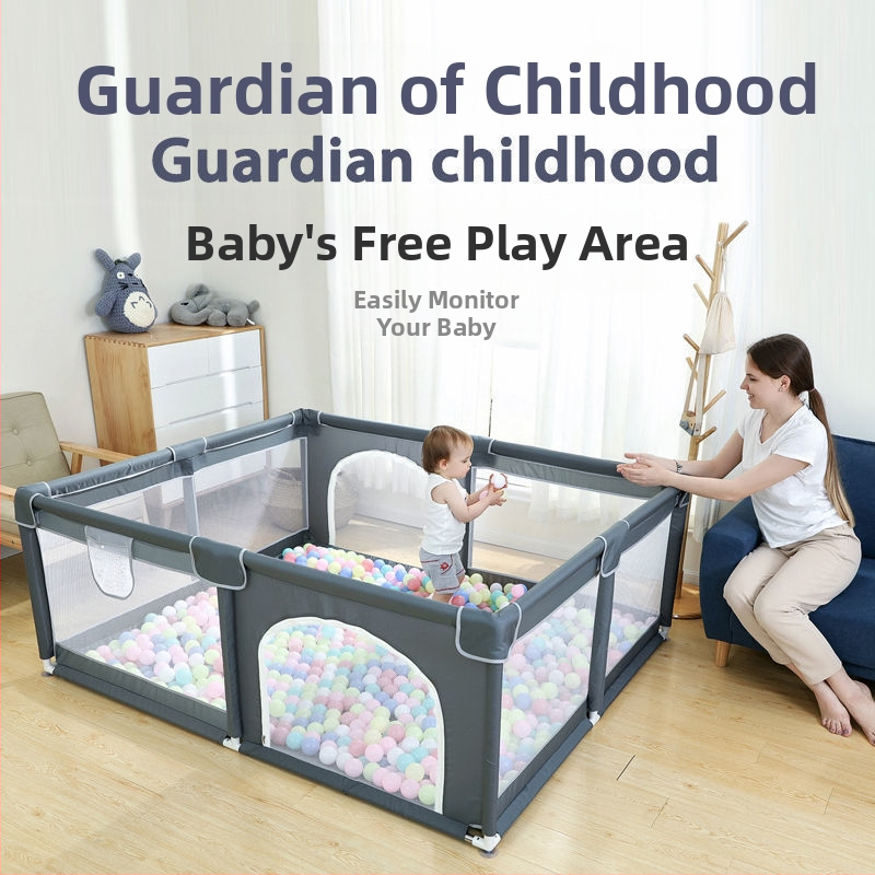 Παιδικό φράγμα παιχνιδιού με ενσωματωμένο σκηνάκι και στρωματάκι για σέρνισμα – εσωτερικό φράγμα ανάπτυξης δεξιοτήτων (Υλικό: ύφασμα από ανοξείδωτο χάλυβα; Ηλικία: 3-6 ετών; Μάρκα: Dino Child)