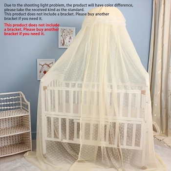 Детска мрежа против комари за креватче с куполна форма, сгъваема подиумна конструкция, единична врата, полиестерна тъкан, рамка от стомана/жица