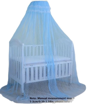 Детска мрежа против комари за креватче с куполна форма, сгъваема подиумна конструкция, единична врата, полиестерна тъкан, рамка от стомана/жица