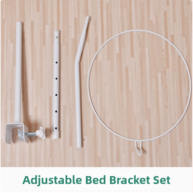 Детска мрежа против комари за креватче с куполна форма, сгъваема подиумна конструкция, единична врата, полиестерна тъкан, рамка от стомана/жица