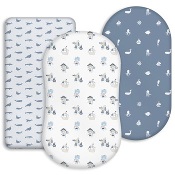 Kūdikių lovytės čiužinio užvalkalas su guma — poliesteris, skaitmeninis spausdinimas, svoris mažiau nei 300 g, šiuolaikiškas minimalistinis stilius