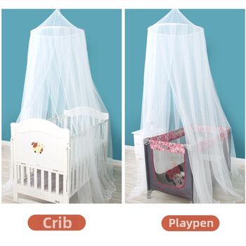 Bērnu gultiņas moskītu tīkls ar pakārtojamā kupola formā, pilns segums, 3 durvis, tērauda rāmis, piemērots zīdaiņiem no 0 līdz 10 mēnešiem