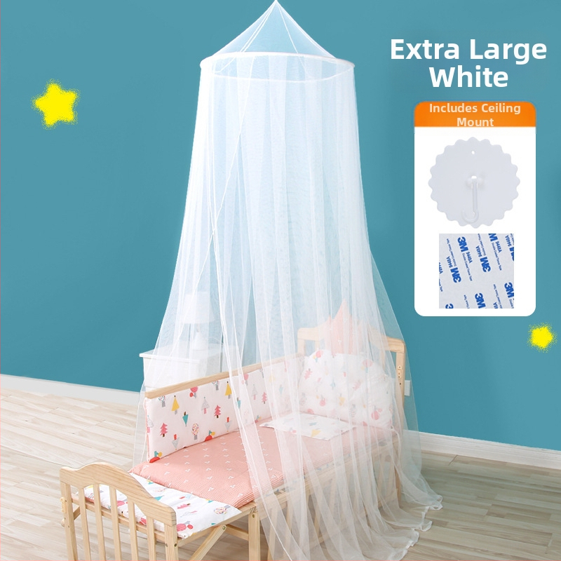 Bērnu gultiņas moskītu tīkls ar pakārtojamā kupola formā, pilns segums, 3 durvis, tērauda rāmis, piemērots zīdaiņiem no 0 līdz 10 mēnešiem