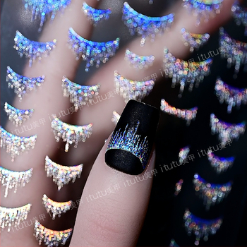 Itutu naljepnice za nokte, pozlaćeno, blještav stil, uzorak 791302893