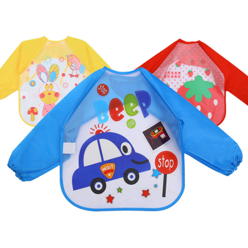 PVC anyagú, ujj nélküli, vízálló kötény gyerekeknek és babáknak, rajzfilm mintával