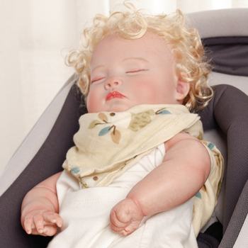 Бебешка кърпа за слюнка от памучна марля, над 95% памук, 5 броя, висока попивност, с десен и печат