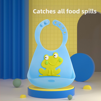 Силиконов бебешки лигавник - триизмерен водоустойчив, изключително мек, хранително-качествен силикон, за бебета и деца, лесен за почистване