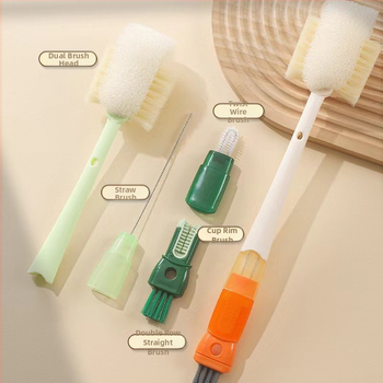 Garā roktura krūžu tīrīšanas birste, 5-1 daudzfunkcionāla sūkļveida tīrīšana krūzēm un pudelēm