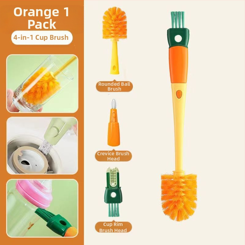 Garā roktura krūžu tīrīšanas birste, 5-1 daudzfunkcionāla sūkļveida tīrīšana krūzēm un pudelēm