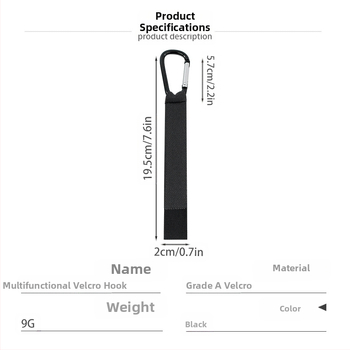 Jiuqi Velcro D-formos kabliukas, montavimas be gręžimo, apkrova iki 15 kg, šiuolaikinis minimalistinis dizainas, 2-in-1 OPP juosta