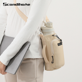 Чанта за бутилка Scandihome - плат, модерен минималистичен стил, персонализируемо, премиум качество