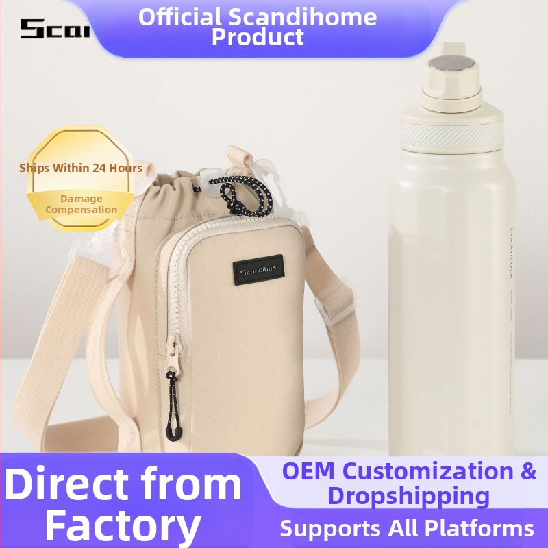 Scandihome vandens buteliuko maišelis — audinys, šiuolaikiškas minimalistinis stilius, pritaikomas, premium kokybė