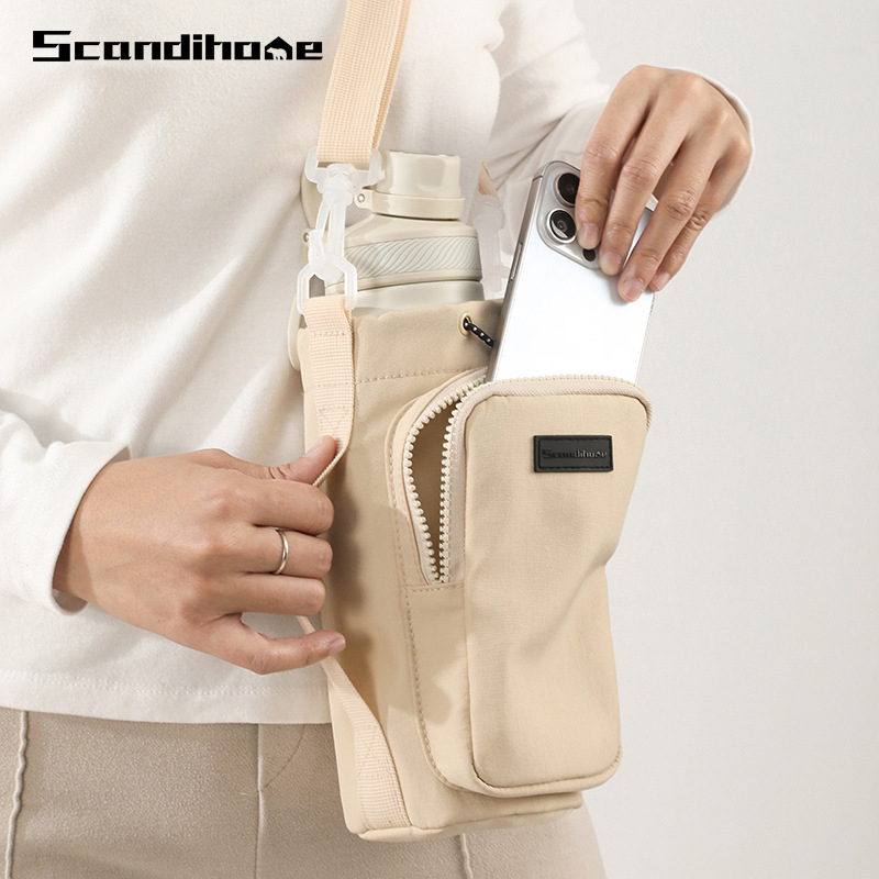 Scandihome vandens buteliuko maišelis — audinys, šiuolaikiškas minimalistinis stilius, pritaikomas, premium kokybė