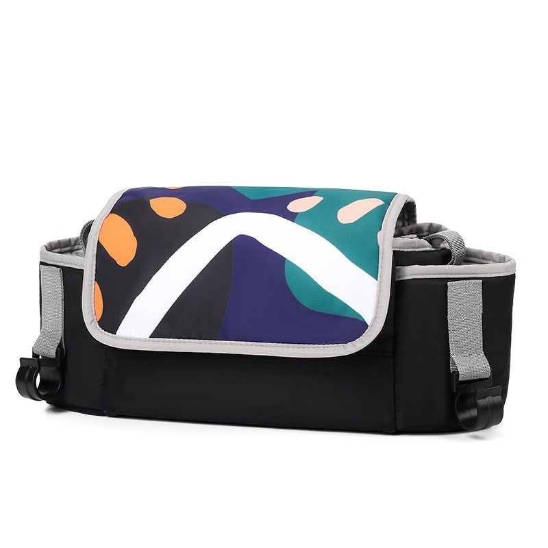 Babakocsi tároló táska szervező – Oxford anyag, poliészter bélés, lélegző és vízálló, ultrakönnyű, ívelt vállpánt