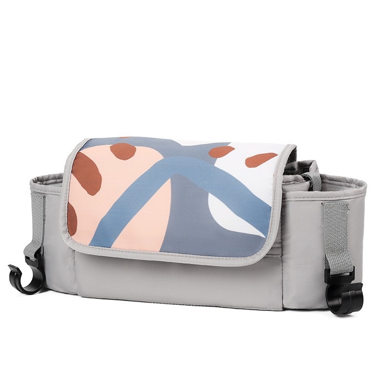 Babakocsi tároló táska szervező – Oxford anyag, poliészter bélés, lélegző és vízálló, ultrakönnyű, ívelt vállpánt