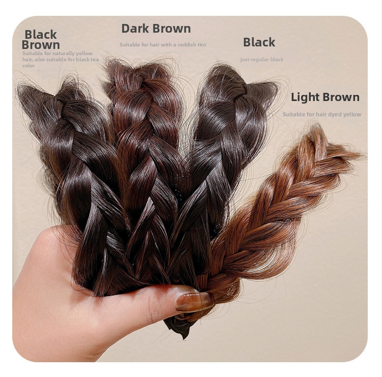 Plaukų juostelė su žuvies kaulo pynimu – rankų darbo plastikinis plaukų aksesuaras moterims, etninis retro stilius, pavasaris 2023