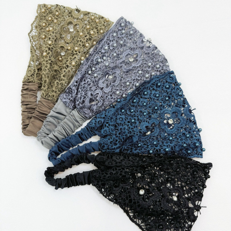 Κορδέλα μαλλιών από ύφασμα με φλοράλ σχέδιο και καρό μοτίβο, ύφασμα, Καλοκαίρι 2024