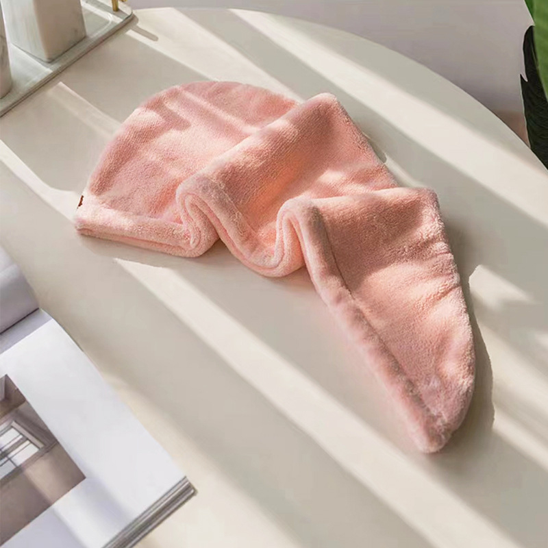 Moteriška plaukų džiovinimo skrybėlė iš koralo fliso, 25 g, logotipo spauda, pritaikomas apdorojimas, licencijuota privatų etiketė