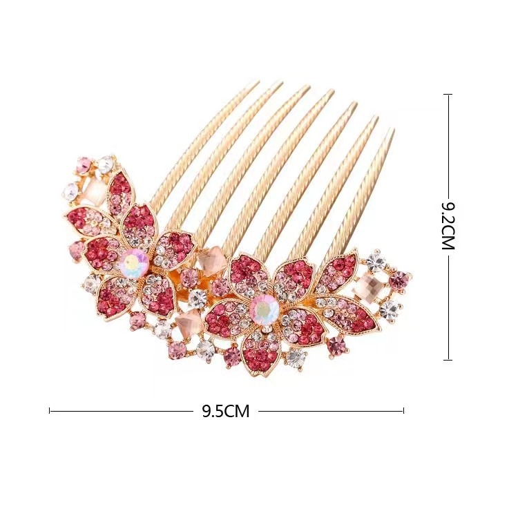 Lydinio plaukų aksesuaras, retro motyvas, moterų stilius, gėlių motyvas, elektroplatavimas, atskirai įpakuotas