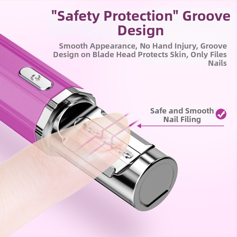 Електрическа пила за нокти – компактна презареждаща се единица, модел NMG-Z158, неръждаема стомана, 230 г, подходяща за ежедневна домашна употреба