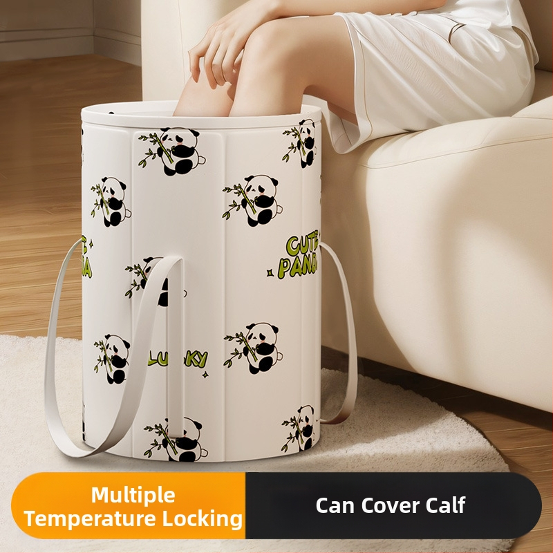 Сгъваема PVC вана за крака с изолация, портативна дълбока вана до коляното