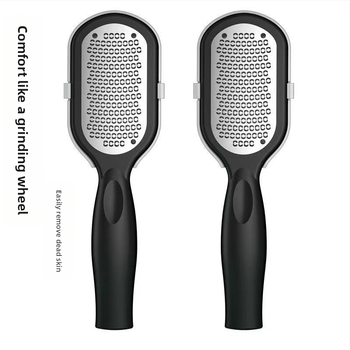 Λίμα ποδιών και μύλος με καπάκι – ανοξείδωτο ατσάλι και πλαστικό, κυκλική πέτρα λείανσης, διπλής χρήσης απολέπιση κάλων