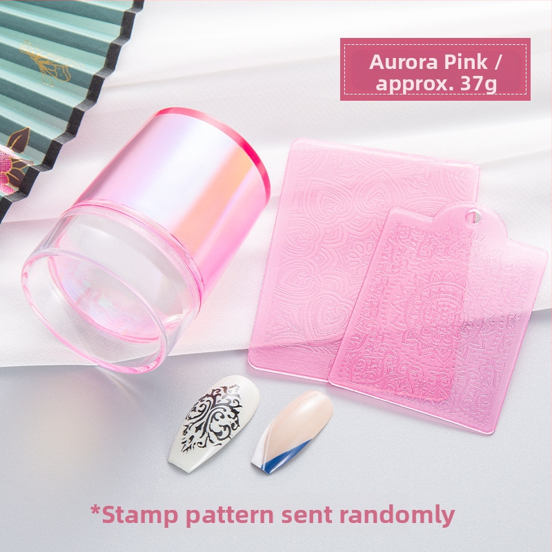 Set za nokte s prozirnom silikonskom glavom za otiskivanje i pločom za prijenos uzoraka – Princess serija, Aurora dizajni