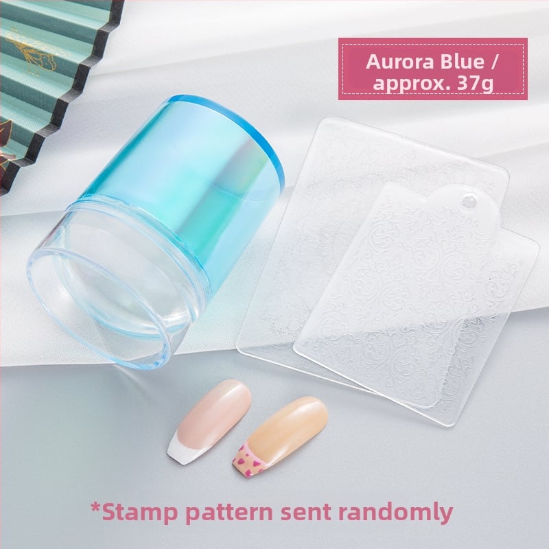 Set za nokte s prozirnom silikonskom glavom za otiskivanje i pločom za prijenos uzoraka – Princess serija, Aurora dizajni