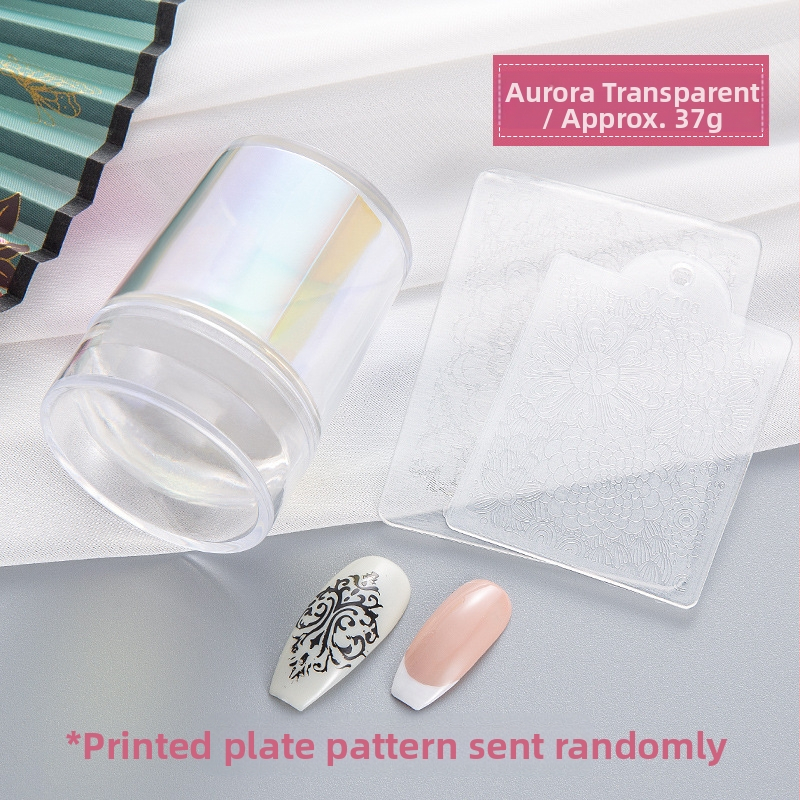 Set za nokte s prozirnom silikonskom glavom za otiskivanje i pločom za prijenos uzoraka – Princess serija, Aurora dizajni
