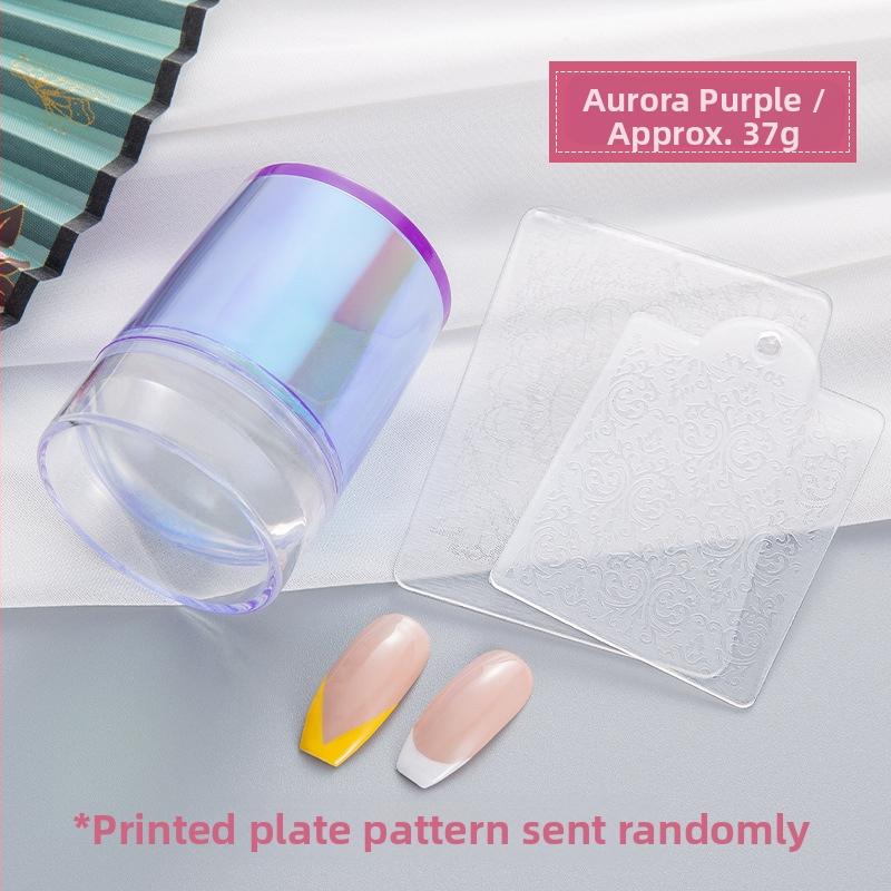 Set za nokte s prozirnom silikonskom glavom za otiskivanje i pločom za prijenos uzoraka – Princess serija, Aurora dizajni