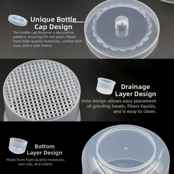 Κουτί απολύμανσης και αποθήκευσης εργαλείων νυχιών, πλαστικό, 1 τεμάχιο, για απολύμανση και καθαρισμό κεφαλών λείανσης