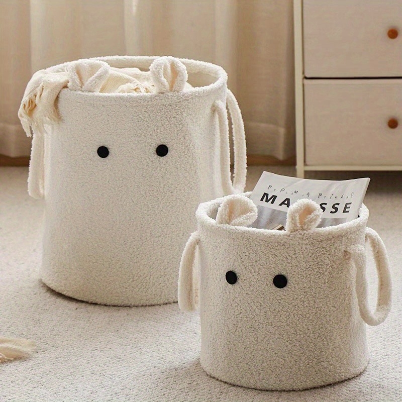 Drabužių laikymo krepšys, flanelės medžiaga, animacinio filmo stilius, svetainės laikymui (0.3 kg)