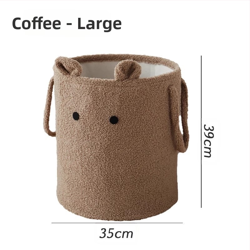 Drabužių laikymo krepšys, flanelės medžiaga, animacinio filmo stilius, svetainės laikymui (0.3 kg)