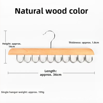 Ξύλινη βάση για παντελόνια με 20 γάντζους, περιστρεφόμενη 360°, κατάλληλη για ζώνες και γραβάτες, μοντέρνος μινιμαλιστικός οργανωτής ρούχων