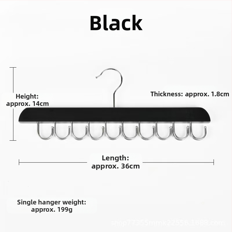 Стойка за панталони от дърво с 20 куки, въртяща се на 360°, за колани и вратовръзки, модерен минималистичен органайзер за дрехи