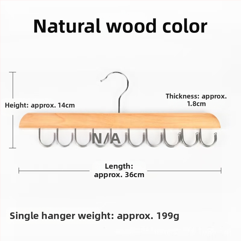Стойка за панталони от дърво с 20 куки, въртяща се на 360°, за колани и вратовръзки, модерен минималистичен органайзер за дрехи