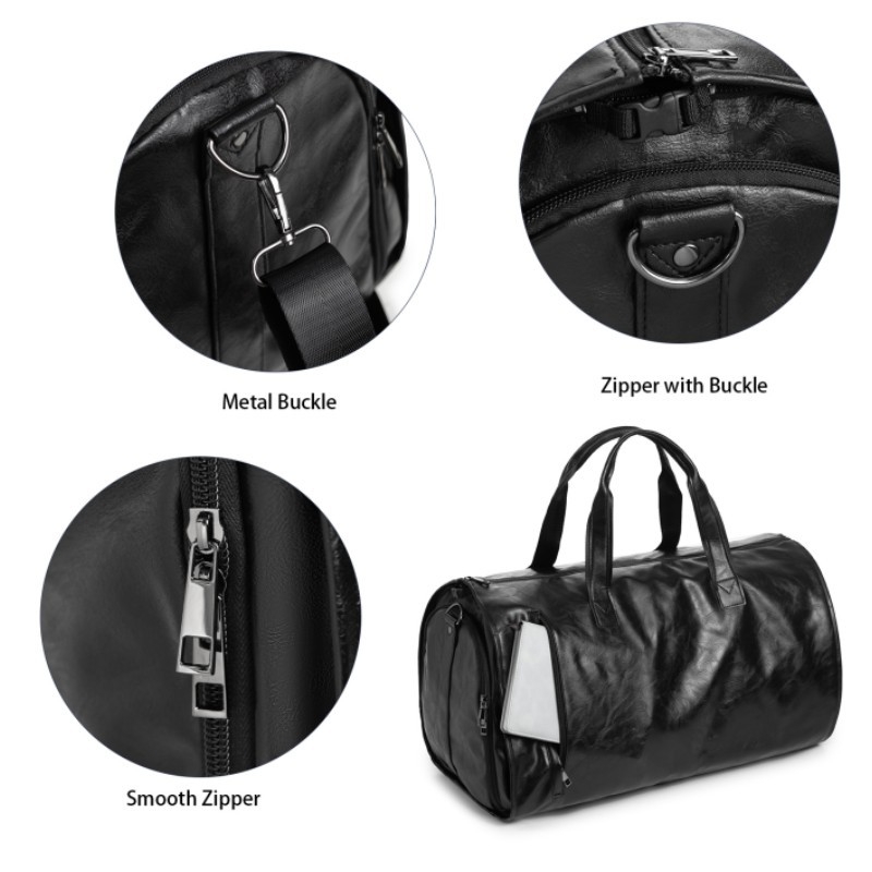 Geantă de călătorie convertibilă, geantă de umăr portabilă, model APJ973, PU piele, impermeabilă, unisex