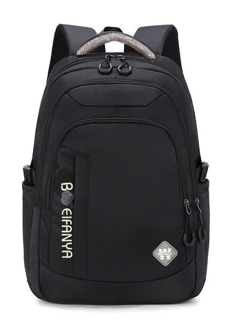 Unisex νάιλον σχολικό σακίδιο πλάτης, χωρητικότητας 20–35 L, κατάλληλο για φορητό 14 ιντσών, μοτίβο με γράμματα, ιμάντες αερόσφυξης