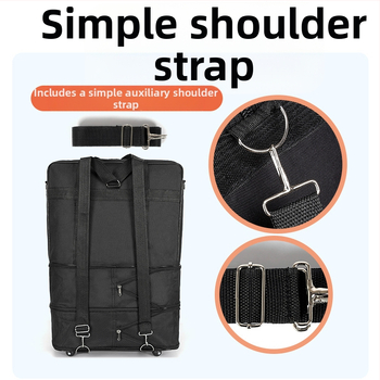 Τσάντα αποσκευών για ταξίδια, αδιάβροχο ύφασμα Oxford, χωρητικότητα 56–75 λίτρων, Unisex, αναδιπλούμενη