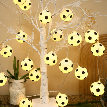 LED αλυσίδα φωτισμού σε σχήμα μπάλας μπάσκετ, εσωτερική διακόσμηση με αθλητικό θέμα, 20 LED, τροφοδοσία με μπαταρίες, IP43, 100 lm