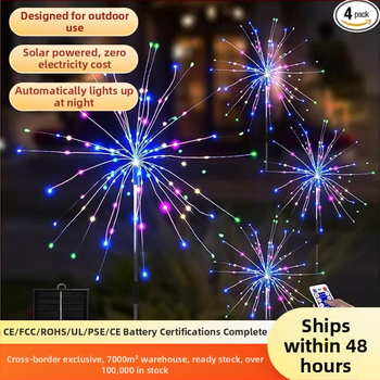 Соларна лампа с глухарчеобразна нишка за външен двор, модел BX007, IP65, светлинна мощност 5000, вход ≤36V