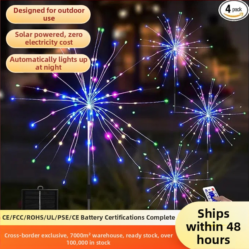 Соларна лампа с глухарчеобразна нишка за външен двор, модел BX007, IP65, светлинна мощност 5000, вход ≤36V