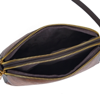 Női crossbody táska kagyló alakú, PU anyag, poliészter bélés, cipzár, egy vállpánt, mindennapi viselet